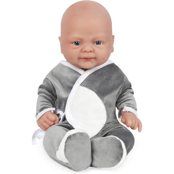 🆕14 inch Full Body Platinum Silicone Baby Dolls Boy for Toddlers Reborn Baby - Picture 4 of 9
